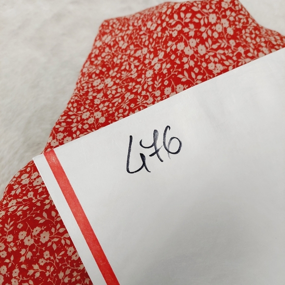 New Estelle V-Neck Short Sleeves Asymmetric Orange Floral Midi Dress P476 - Picture 9 of 9